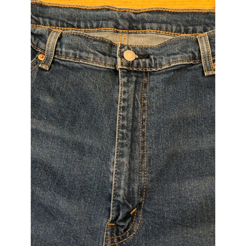 VTG Levi's 505 Regular Fit Men's Jeans Size 42×30 Blue Straight USA Made Y2K EUC - Picture 6 of 10